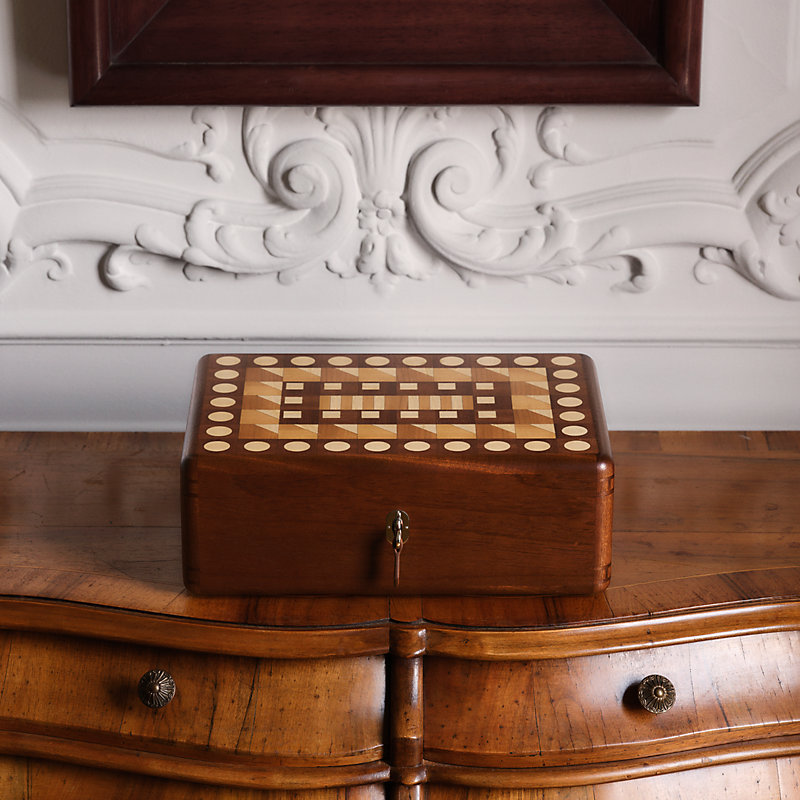 Casaque Jeux d'Ordre poker box - Beige | Hermès USA